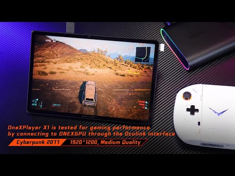 OneXPlayer X1 is Tested for Gaming Performance by Connecting to ONEXGPU Through the Oculink Interfac