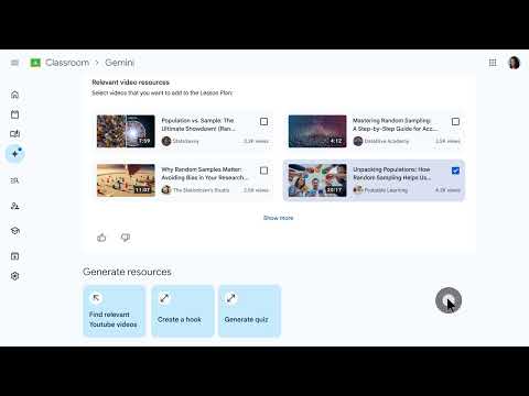 Gemini in Google Classroom: Google AI tools for educators
