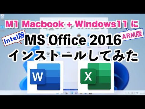 【Mac・Windows】M1 MacBookのWindows11にOffice2016をインストールしてみた【MS Office】