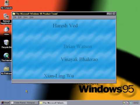 Windows 95 Easter Egg - Product Team