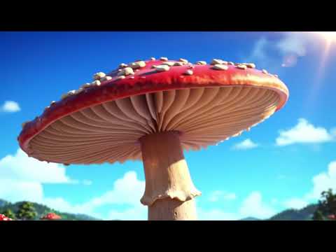 GeminアプリのVeo2でキノコの動画を作ってもらった